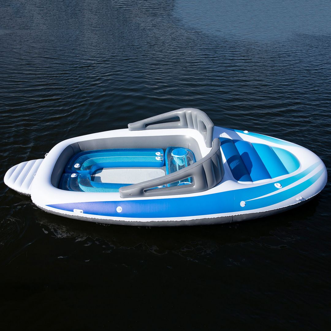 Bay Breeze Boat 6-Person Inflatable Party Island 