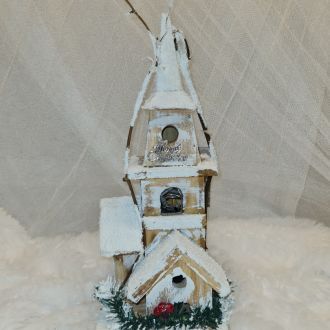 Domek vintage LED 28 cm Święta Boże Narodzenie